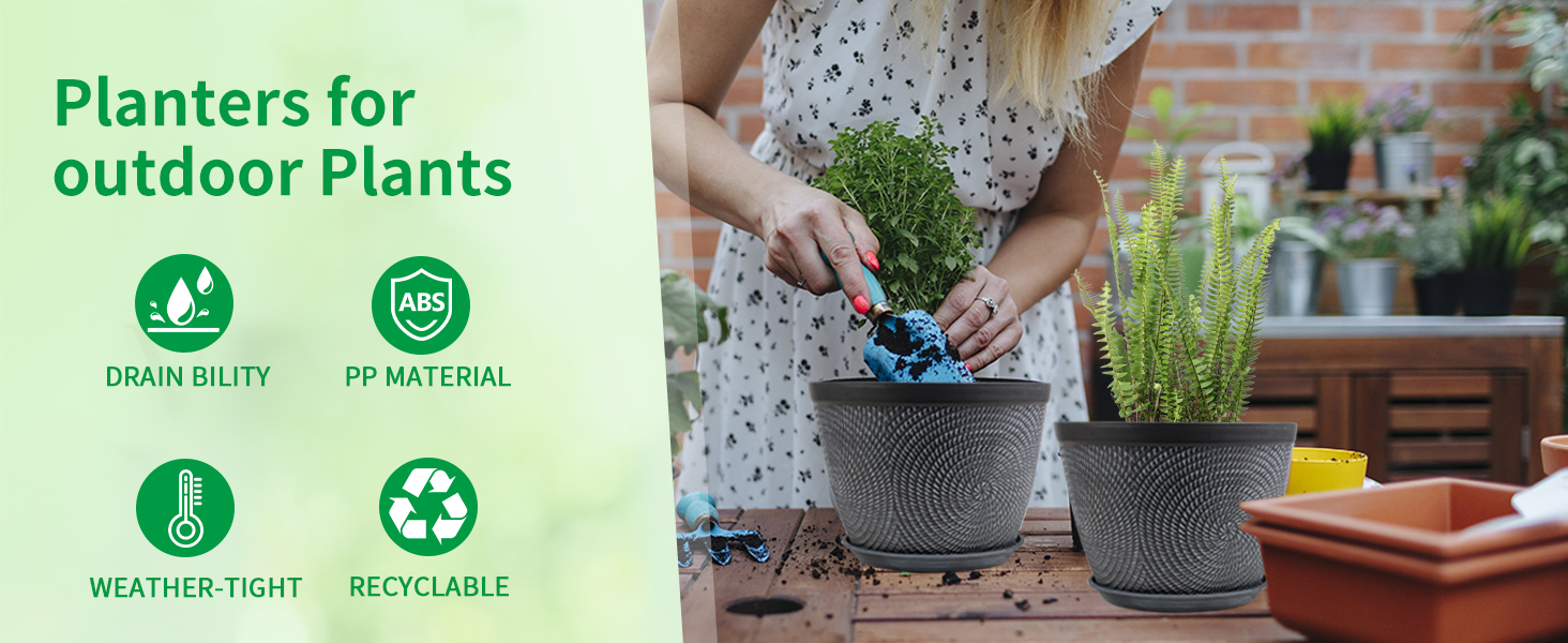 12 inch plant pots