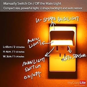 Dimmable Plug Night Light with Dusk to Dawn Sensor