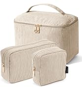 MAGEFY Small Makeup Bag for Purse Mini Cosmetics Bag Corduroy Cute Cosmetic Pouch for Women with ...