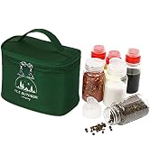 DZRZVD Camping Seasoning Jar Set,Outdoor Spice Kit,Portable Spice Condiment Dispenser for Picnic ...