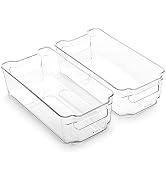 BINO | Stackable Storage Bins | THE STACKER COLLECTION | Clear Plastic Storage Bins | Built-In Ha...