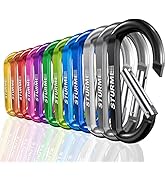 STURME 12pcs Carabiner Clip 3" Small Durable Carabiner Keychain
