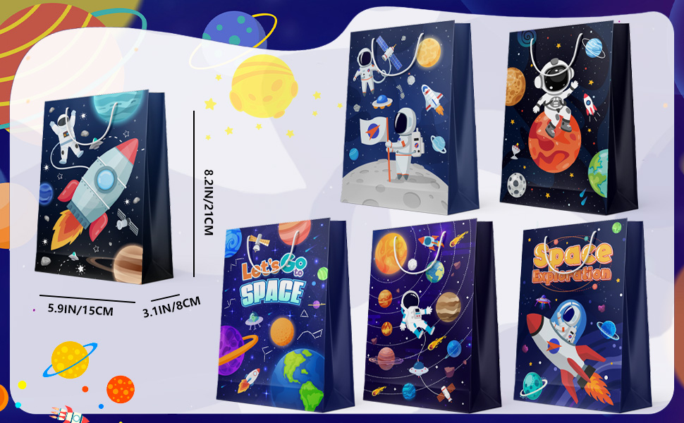 space birthday gift bag