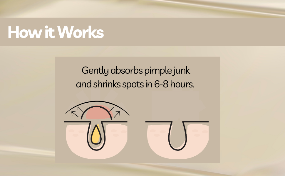Gently absorbs pimple junk.