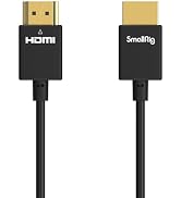 SMALLRIG Upgraded Ultra Thin HDMI Cable 35cm/1.15Ft (A to A), 4K Hyper Super Flexible Slim Cord, ...