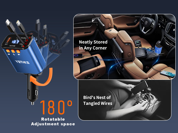 retractable bluetooth car charger