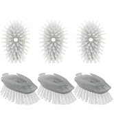 Soap Dispensing Dish Brush Refills, 6 Pack Dish Brush Replacement Head for Steel Soap Dispensing ...