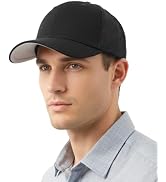 XXL XL L Fitted Mesh Baseball Cap for Big Heads,M S Closed-Back Stretch Fit Hat,Trucker-Style Ath...