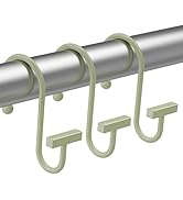 Sage Green Shower Curtain Hooks, Bathway Shower Curtain Rings Rust Proof, 12PCS Shower Hooks for ...