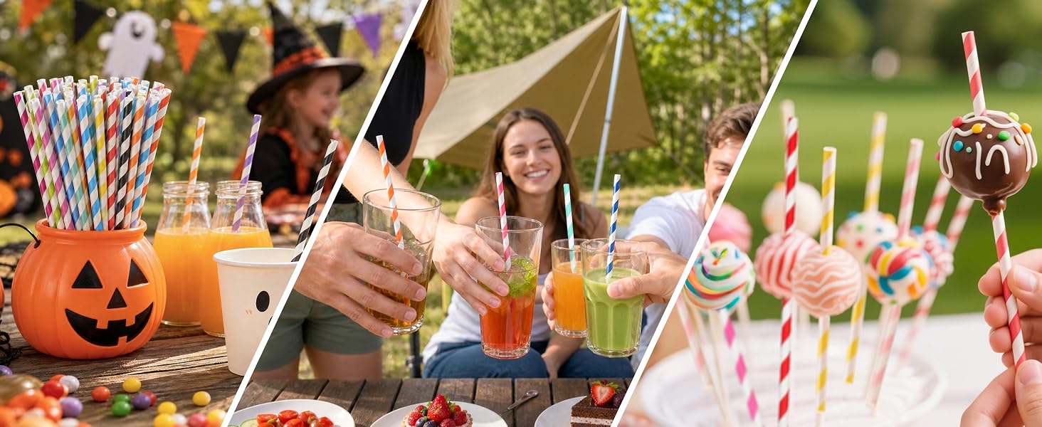 paper straws for birthday holiday party diy craft
