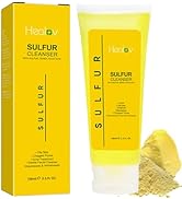 Healov Sulfur Soap – Sulfur Face & Body Wash for Acne – Sulphur Exfoliating Facial Cleanser Absor...