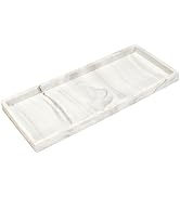 DNC Silicone Bathroom Vanity Tray for Counter, 11.8" Kitchen Sink Soap Tray for Dish Holder Dispe...