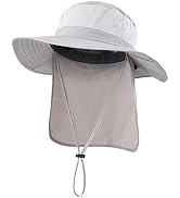 Home Prefer Outdoor UPF50+ Mesh Sun Hat Wide Brim Fishing Hat with Neck Flap