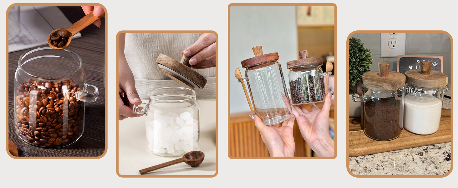 Glass Jar With Lid And Spoon