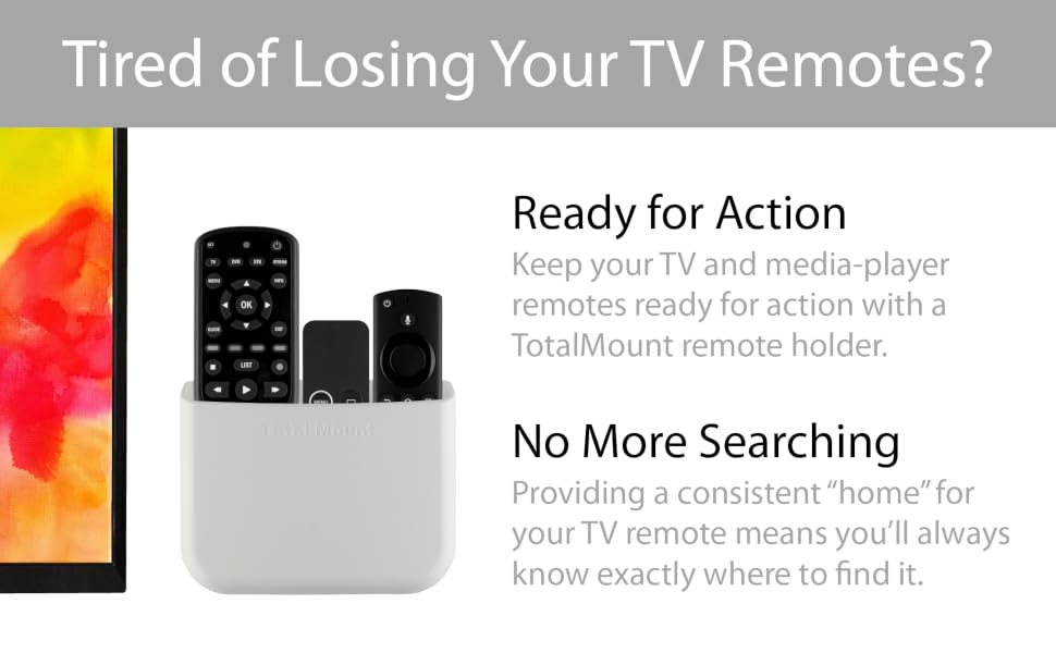 TotalMount Hole-Free Remote Holder