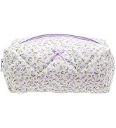 PAZIMIIK Cozy Makeup Bag Small Aesthetic Travel Zipper Cosmetic Pouch for Women Make Up Beauty Ac...