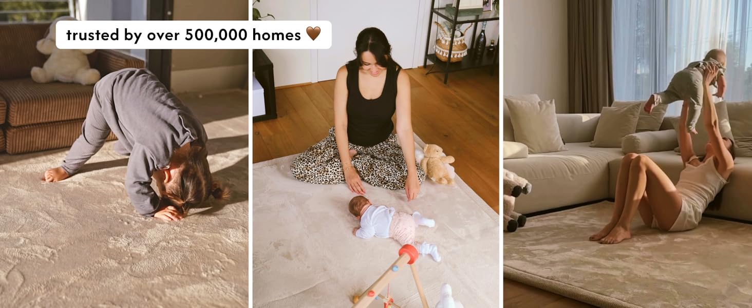 trusted by over 500,000 homes, pictures of our mat in various customers homes