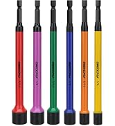 Magnetic Impact Nut Driver Set: 6-Piece SAE Color Coded Nut Setter Set 6 Inch Length CR-V Nut Dri...