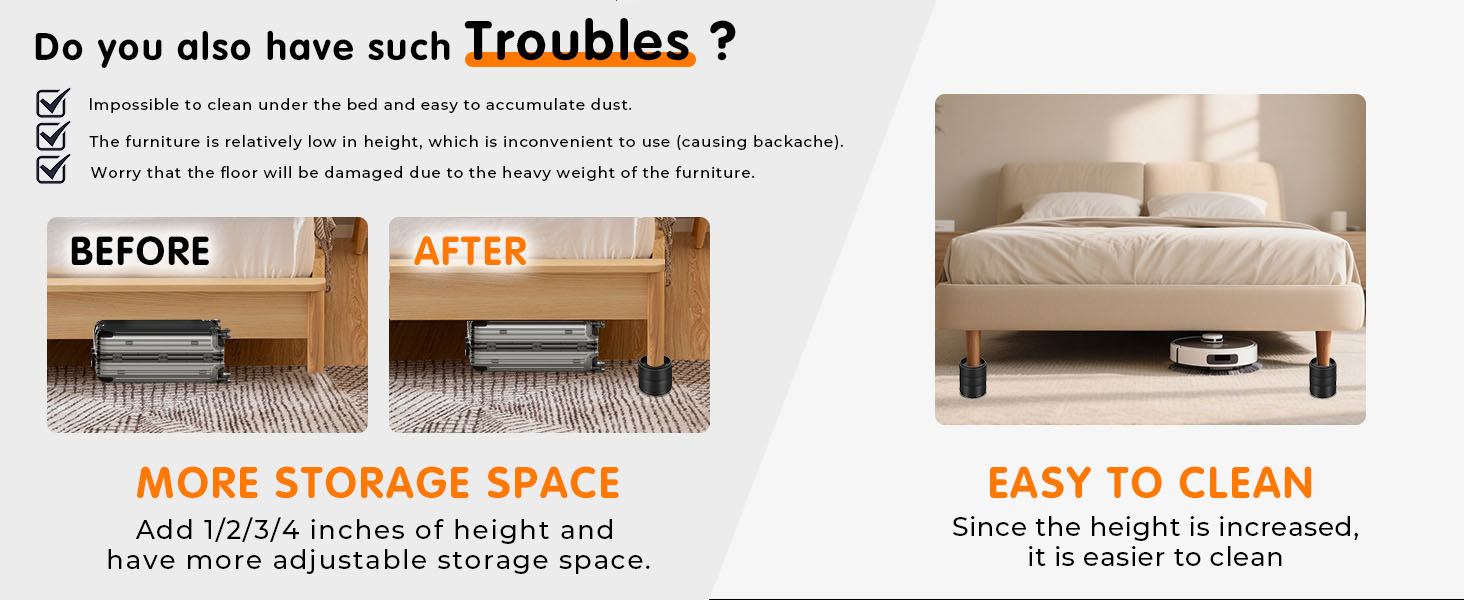 advantages about furniture risers