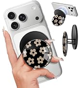 LISEVO Magnetic Phone Grip Compatible with MagSafe - Magnet Phone Grip Stand Magnetic Removable F...