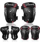 BOSONER Adult/Child Knee Pad Elbow Pads Guards Protective Gear Set for Roller Skates Cycling BMX ...