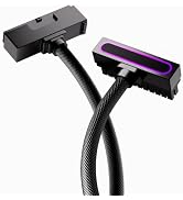 AIJS 24PIN PSU Extension Cable,ARGB PC Cable with 5V 3Pin,18AWG 90 Degree Right-Angle Design for ...