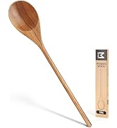 MORGLES Wooden Cooking Spoons 12 Inch Teak Wood | Handcrafted, Non-Scratch for Nonstick Cookware,...