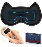Sleep Eye Mask for Women Men, 100% Blackout 3D Contoured Cup Sleeping Mask with Adjustable Strap,...