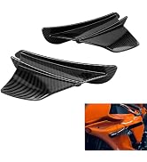 Qurbuns 2 PCS Motorcycle Fairing Wings, Carbon Fiber Side Air Deflectors, Fashion Motorcycle Aero...