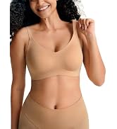 Baerely Wireless Supportive Bras with Soft Cup,Seamless Full Coverage with Fixed Pads,Adjustable ...