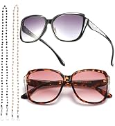 Yiwaeye Stylish Oprah Style Reading Glasses, Oversized Quality Frame Retro Readers with Fashion E...