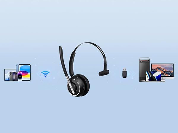 wireless headsets wireless headset with microphone for pc headset with noise cancelling mic