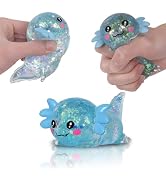 Jiezipeasy Axolotl Squishy Toy, Cute Slow Rising Fidget Toy for Stress Relief, Soft Squeeze Senso...