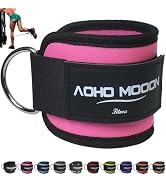 AOHO MOOON Comfortable Adjustable Ankle Straps for Cable Machines Women, Gym Workout Leg Strap, A...