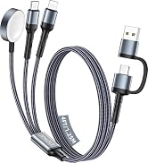Upgraded Travel Essentials for Apple Watch Charger 3 in 2 Multi Charging Cable for iPhone 17 iWat...