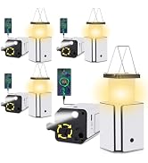 4Pack Solar LED Rechargeable Emergency Camping Lantern,Warm White Solar Rechargeable,Rechargeable...