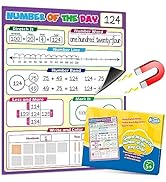 Aizweb Giant Magnetic Number of The Day Chart Paper,Dry Erase Place Value Number Line for Classro...