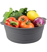 Fchil Collapsible Silicone Mixing Bowl, Food-Grade Foldable Travel Container, Large Collapsible B...