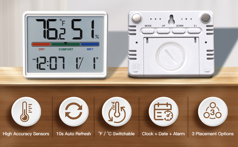 Digital Hygrometer Indoor Thermometer