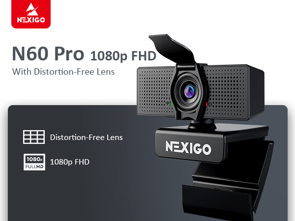nexigo fhd webcam N60 pro with distortion-free lens