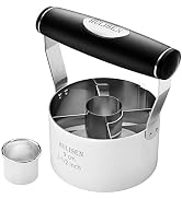 HULISEN Donut Cutter, 3.5 inch Stainless Steel Doughnut Cutter with Soft Grip Handle, and Small B...