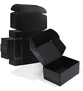 ZBEIVAN 9x6x4 Black Small Shipping Boxes, 20 Packs Corrugated Cardboard Mailer Boxes for Packagin...