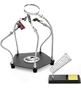 WUWEOT Helping Hands Soldering Station, PCB Holder with Soldering Iron Stand, 3X Magnifying Glass...