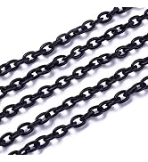 Pandahall 5 Strands 14.96"-15.35" Long Plastic Rolo Cable Chains 8x5.5-6x1.5mm Curb Chain Links f...