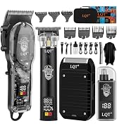 LQT Professional Barber Kit for Men, Cordless Hair Clipper, Trimmer & Shaver Set with LED Display...