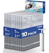 Fantictas Vacuum Storage Bags for Clothing with Hand Pump, 10 Samll Compression Packaging Bags, 8...