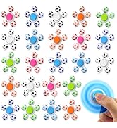 24 Pack Fidget Spinner for Soccer Party Favors, Sensory Fidget Toys Bulk for Classroom Prizes, St...