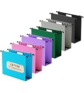 NORDUN Extra Capacity Hanging File Folder Letter Size,3" Expansion Plastic Hanging File Organizer...