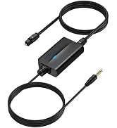 AUTOUTLET 192khz DAC Audio Converter, Optical to 3.5mm Converter, Optical Audio Cable to Aux Adap...