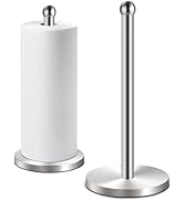 DAWNER Paper Towel Holder Countertop, Freestanding Kitchen Paper Holder Stand, One-Handed Tear, S...